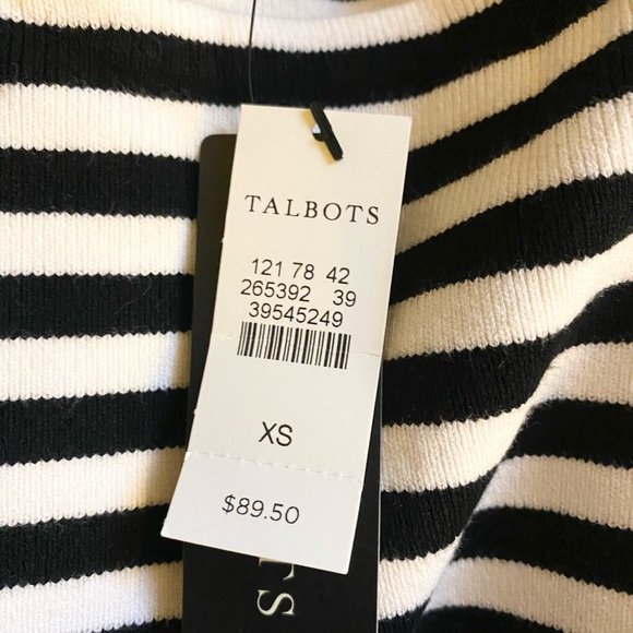 NWT!! Talbots Womens Stripped Long Sleeve Sweater Shirt Size XS - Picture 6 of 6